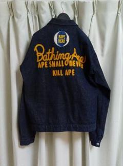 （美品）アベイシングエイプデニム ジップアップジャケット セール】AAPE MAIN LIGHT WEIGHT JACKET（デニムジャケット