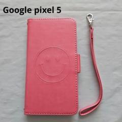 Google pixel 5 6.0インチ 手帳型 ケース カバー ピンク