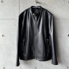 BARNEYS NEWYORK レザージャケット ハイネック 黒 羊革 送料無料 ☆新品タグ付BARNEYS NEW YORK 革ジャンレザージャケット黒
