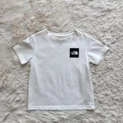 【ザノースフェイス】子ども　Tシャツ　半袖　プリントロゴ　白　110cm