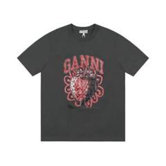 GANNI フルーツプリント Tシャツ 未使用 GANNI ガニー 半袖 Tシャツ Future Heavy Cocktail Cherry Drop