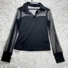 美品✨ドットシアーカットソー　Sサイズ　長袖