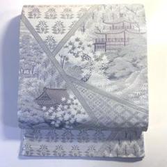 5k1524 袋帯　絹　金閣寺　王朝錦　純銀乃彩　金色　銀色　ピンク　花柄　和装 5k1524 袋帯絹金閣寺王朝錦純銀乃彩金色銀色ピンク花柄和装