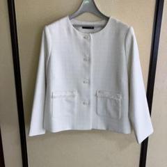 ツイードノーカラーミドル ジャケット （ノーカラージャケット