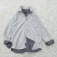 エディバウアー　フランネルシャツ　ダブルフェイス　コットンシャツ　L アイボリー