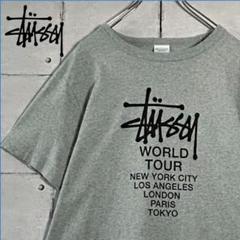 【人気モデル】ステューシー☆美品 ワールドツアー チャンピオン Tシャツ М