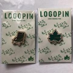ロゴス LOGOS ピンバッジ 2個セット 新品 あぐらチェア