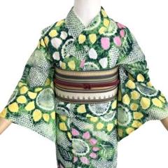 仕付け糸付き　未使用品　緑紫暈し　有松絞り　絞り染め　絞り浴衣　NO6 2025年最新】有松絞り 浴衣 紫の人気アイテム - メルカリ