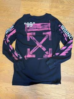 く*の様 OFF-WHITE 長袖カットソー クロスアロー　スプレー　グラフィッ く*の様 OFF-WHITE 長袖カットソー クロスアロー スプレー
