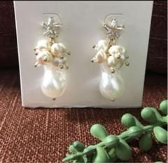ビジューピアス 【新品未使用品】パール結婚式 二次会パーティー