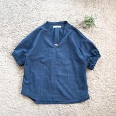 【MAYSON GREY】Vネックプルオーバー シャツ 半袖 トップス キレイめ
