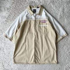 ギャップ 90s GAP S/S ワークシャツ L 短丈 ワッペン