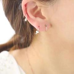 ピアス レディース 小さめ 1粒ダイヤ ピアス k18 ゴールド 大人可愛い