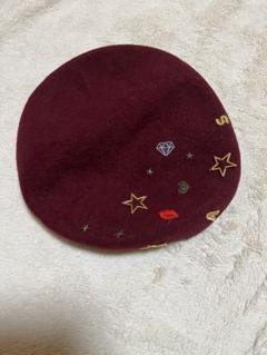 新品未使用タグ付☆アナスイANNA SUI小花刺繍ウールベレー帽 新品未使用タグ付☆アナスイANNA SUI小花刺繍ウールベレー帽