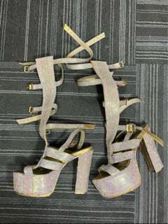 ラメ ハイヒール 24cm サンバ　高さ12cm ラメ ハイヒール 24cm サンバ 高さ12cm - メルカリ
