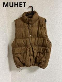 MUHET☆スタンドネックフェイクスエード中綿ベスト