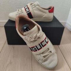 GUCCI ホワイトレザー スニーカー