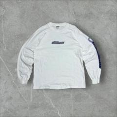 00s USA製Hanes BEEFY ロンT ベースボールプリントTシャツ