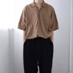comoli ベタシャン オープンカラーシャツ　サイズ4 カーキ COMOLI / コモリ | ベタシャン オープンカラーシャツ - Khaki