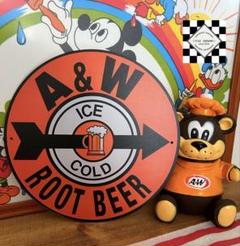 A&W ルートビア⑫ ブリキ看板　アメリカン雑貨　看板　アメリカンガレージ