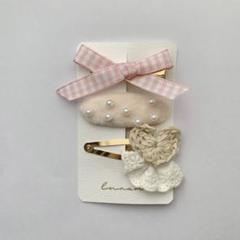ハンドメイド　ヘアアクセサリー　ヘアクリップ　ヘアピン　セット売り　女の子