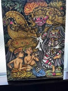 バリの絵画　ウブド　レゴンダンス　油絵 バリの絵画ウブドレゴンダンス油絵