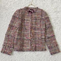YUKI TORII ツイードジャケット ピンク 38 フォーマル オフィス