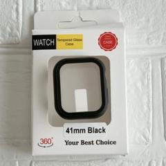 アップルウォッチ カバー 薄型 耐衝撃 41mm ブラック
