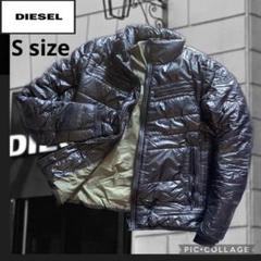 希少DIESEL ディーゼル ダウンジャケット　ワッペン　2way フード　刺繍 希少【DIESEL】ディーゼル（M）ダウンジャケット 赤黒 襟内
