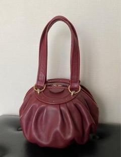 【美品】イロセ　ハンドバッグ　irose bag　ボルドー　バーガンディ　ワイン 美品】イロセハンドバッグirose bagボルドーバーガンディワイン