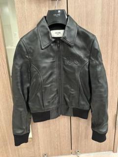 セリーヌ　フィービー期　ジャケット　ショート丈　ライダース　ネイビー　ウール　S CELINE - セリーヌ CELINE フィービー期 ジャケット レザー
