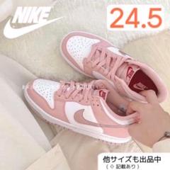 【新品24.5cm】NIKE ダンク ロー GS "ピンクベルベット" ホワイト