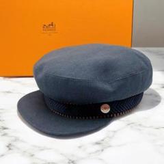 ⭐️美品⭐️ エルメス カヴァル セリエ キャスケット ネイビー 帽子