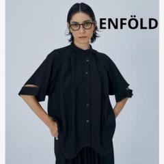 ENFOLD - 美品‼️エンフォルド  シルケット天竺コットンPO 黒 38サイズ ENFOLD - 美品✨ENFOLD シルケット天竺 コンビフレアT SHIRT