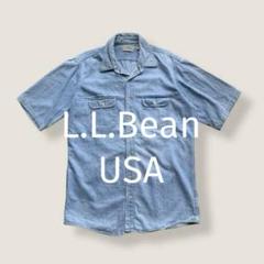 エルエルビーン L.L.Bean アメリカ製 半袖シャツ デニムダンガリー 古着