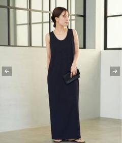 【美品】Plageリブタンクワンピース 38サイズ ネイビー