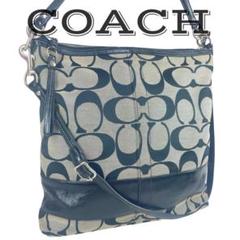 【美品】 COACH コーチ ショルダーバッグ キャンバス 2way A4収納可