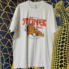 Garfield ウォッシュ加工 半袖 Tシャツ 夏 新品 お洒落 XL 黒