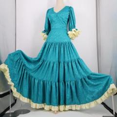【フラメンコ衣装】ブルー MAKIS COSTUMES 上下セット ツーピース フラメンコ衣装】ブルー MAKIS COSTUMES 上下セット ツーピース
