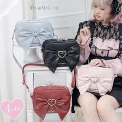 dear my love いちご柄バックティアードスカパン リボン ブラック L dear my love いちご柄バックティアードスカパン リボン ブラック L