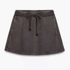 ZARA ベビーコットンウォッシュ加工ミニスカートのサムネイル
