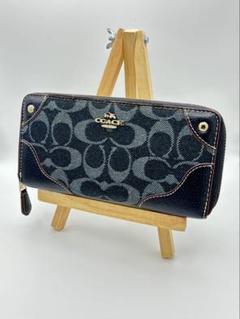 COACH長財布 コーチ財布 F53769 ネイビー 女性用財布 大好評 COACH 長財布 コーチ財布 F53769 ネイビー 男女兼用 デニム