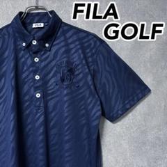 FILA GOLF フィラゴルフ 総柄 半袖 ポリエステル ポロシャツ ウェア