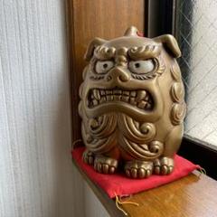 シーサー置物　土鈴　座布団付き　魔除