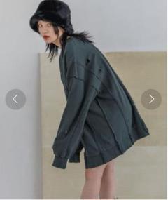 JEANASIS ダメージリメイクライクスウェット ブラック JEANASIS（ジーナシス）の「【WEB限定】ダメージリメイクライク