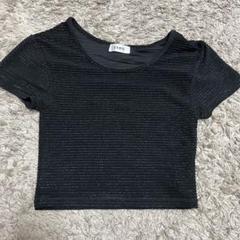 ラメボーダーショートTシャツ