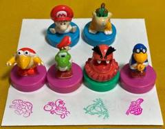 当時物　スーパーマリオヨッシーアイランドミニ フィギュア スタンプ 9個まとめ 当時物 スーパーマリオヨッシーアイランドミニ フィギュア