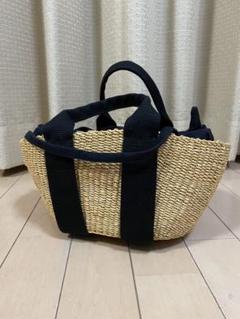 新品⭐︎ タグ付き　MUUN 中型 かごバッグ ナチュラル/ブラック MUUÑ | Sacs de Mode, objets éthiques