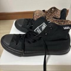 VANS ハイカットスニーカー 黒 豹柄