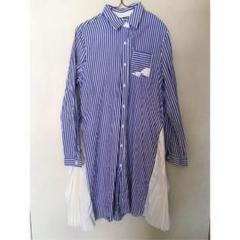 Feel Sun ストライプ シャツワンピース シャツ ワンピース プリーツのサムネイル